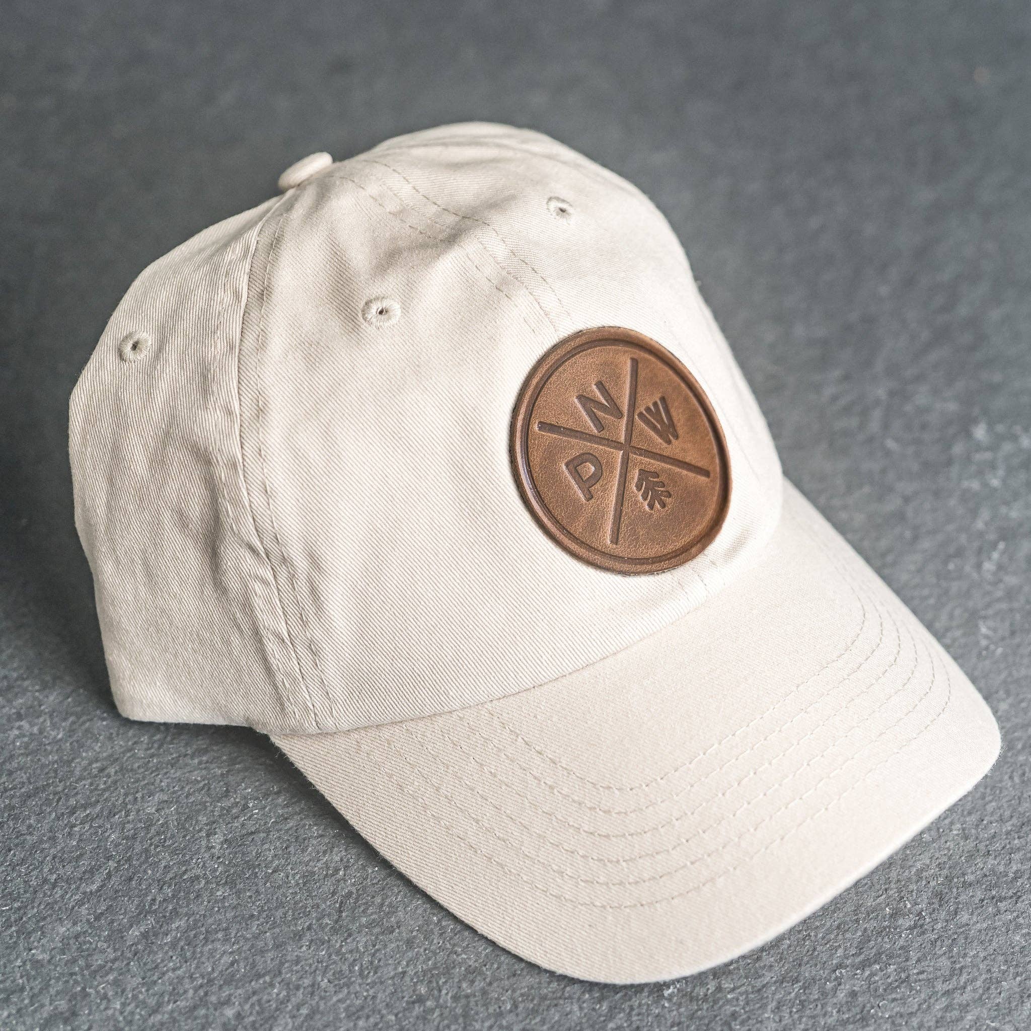 Ox & Pine - Wholesale Trucker Hat - Unisex - Leather Patch Unstructured Style Hat - PNW Stamp14