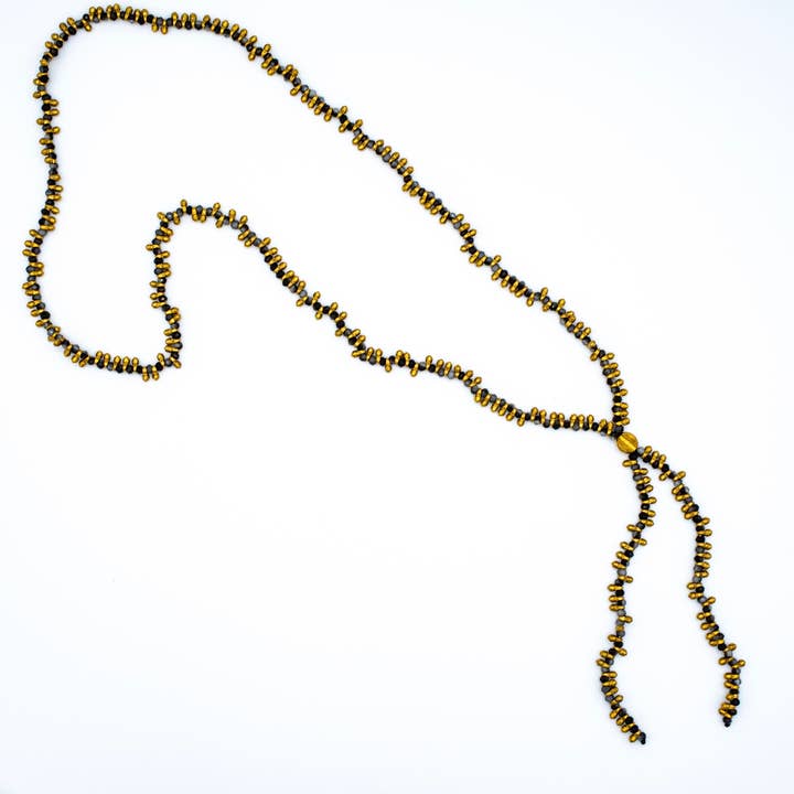 Baizaar - Wholesale Beaded/Pearl Necklace - Beaded Bolo Necklace - 4 Colors3