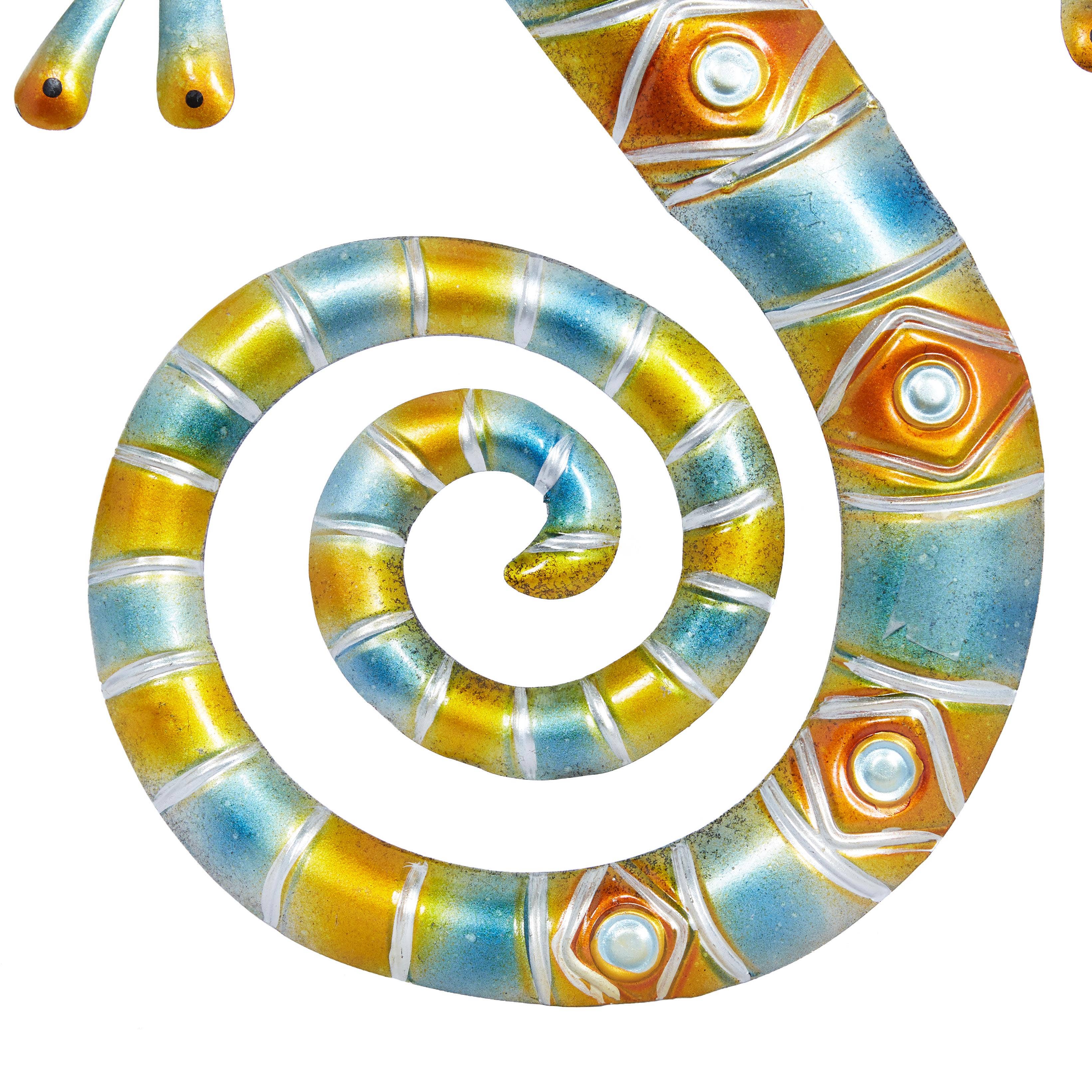 Import Corner – Arte de parede dimensional/3D por atacado – A-55104: LAGARTO DE METAL 30" L, 2" A5