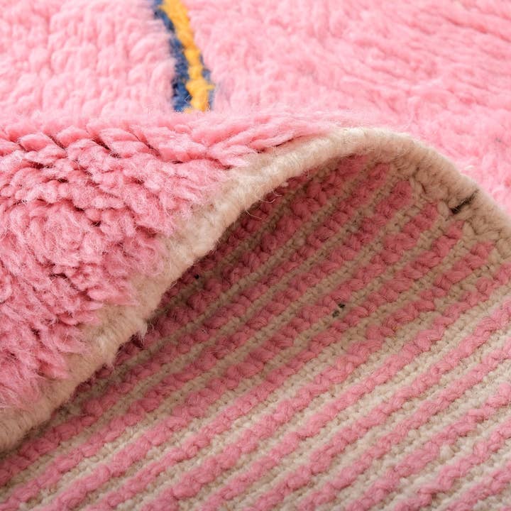 Moroccan Woven Treasures - Wholesale Area Rug - Pink Moroccan Rug, Shag rug, Berber rug, Large area rug