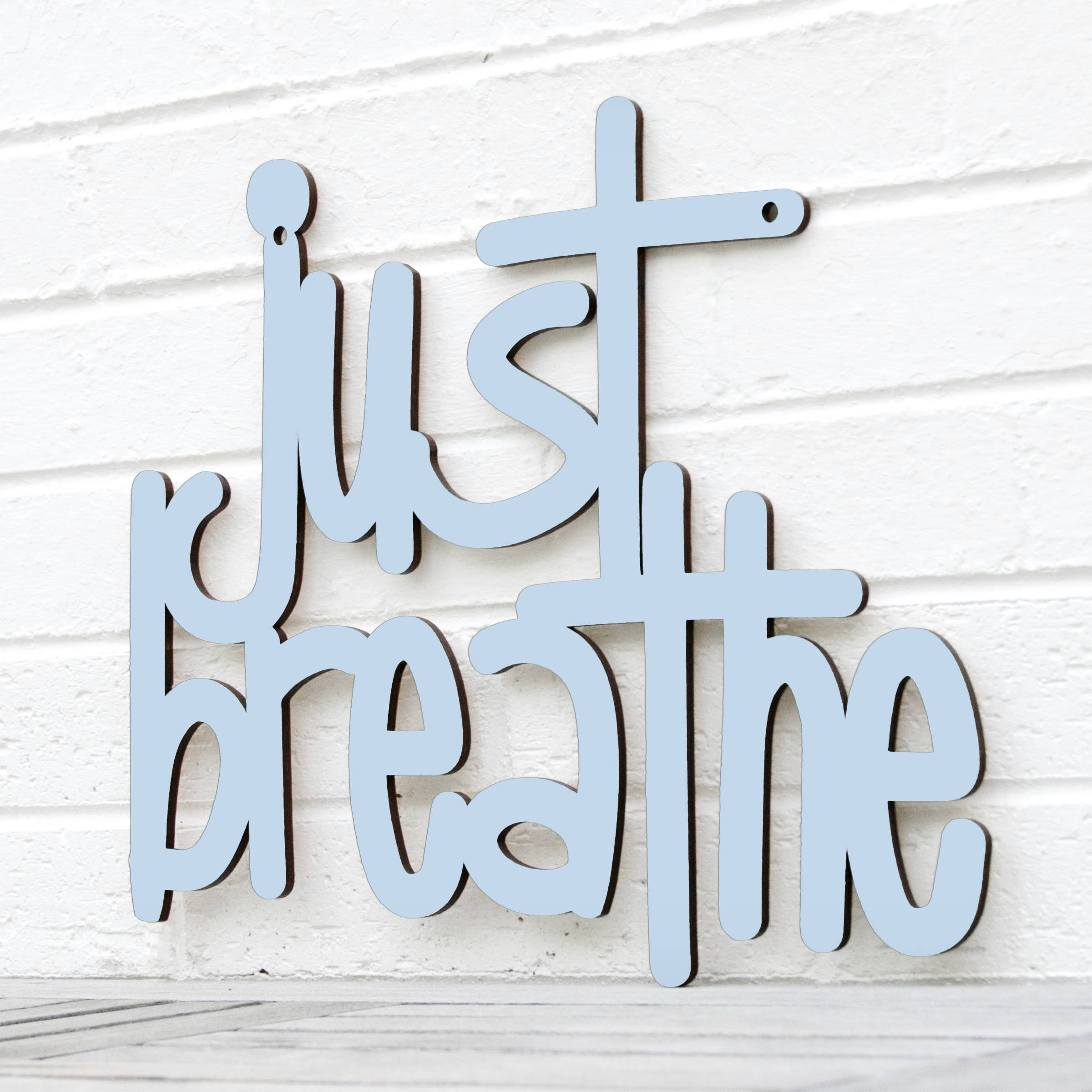 Spunky Fluff - Wholesale Wall Sign - Just Breathe, Inspirational Wood Wall Art Sign18