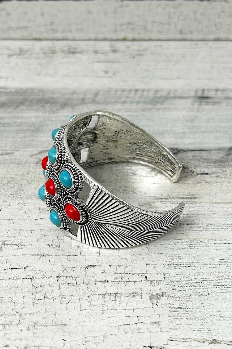 Artini Accessories - Wholesale Cuff Bracelet - Bejeweled Western Stone Bangle7