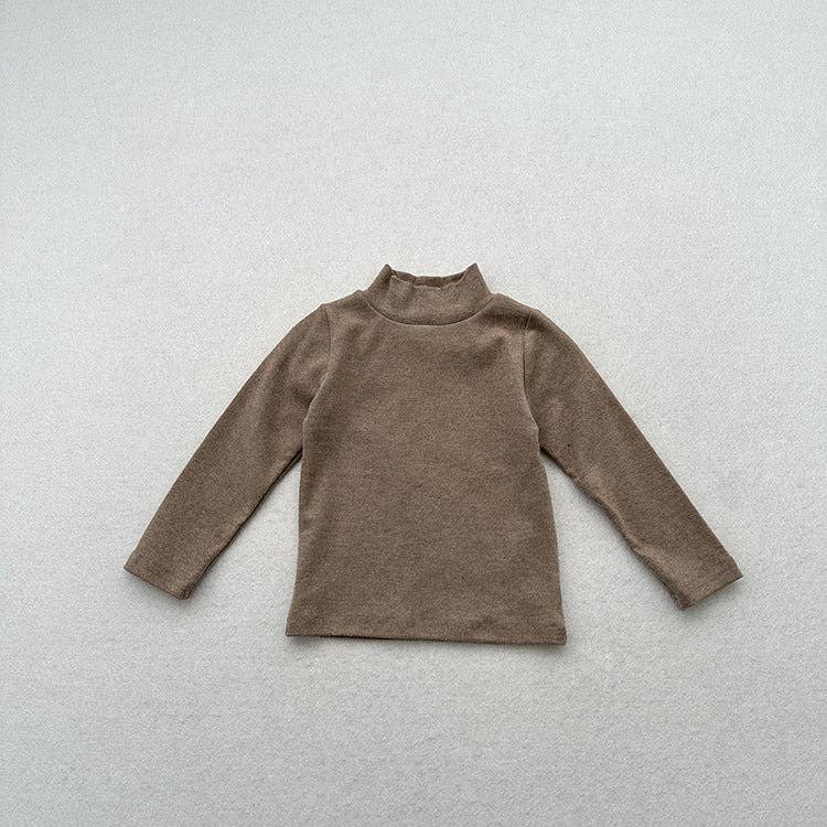MyKids-USA® - Vente Sweat-shirt – enfant - Sweat-shirt uni à manches longues pour bébé et enfant unisexe – Haut polyvalent pour l'automne/hiver avec demi-col roulé et intérieur brossé1