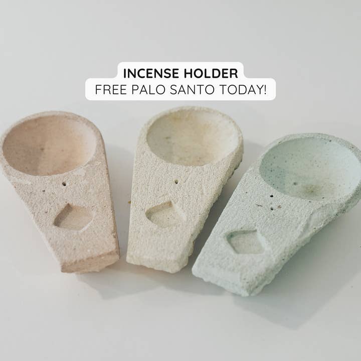 Handgemaakte betonnen wierookhouder - inclusief gratis Palo Santo voor wholesale door Giuseppina Shop