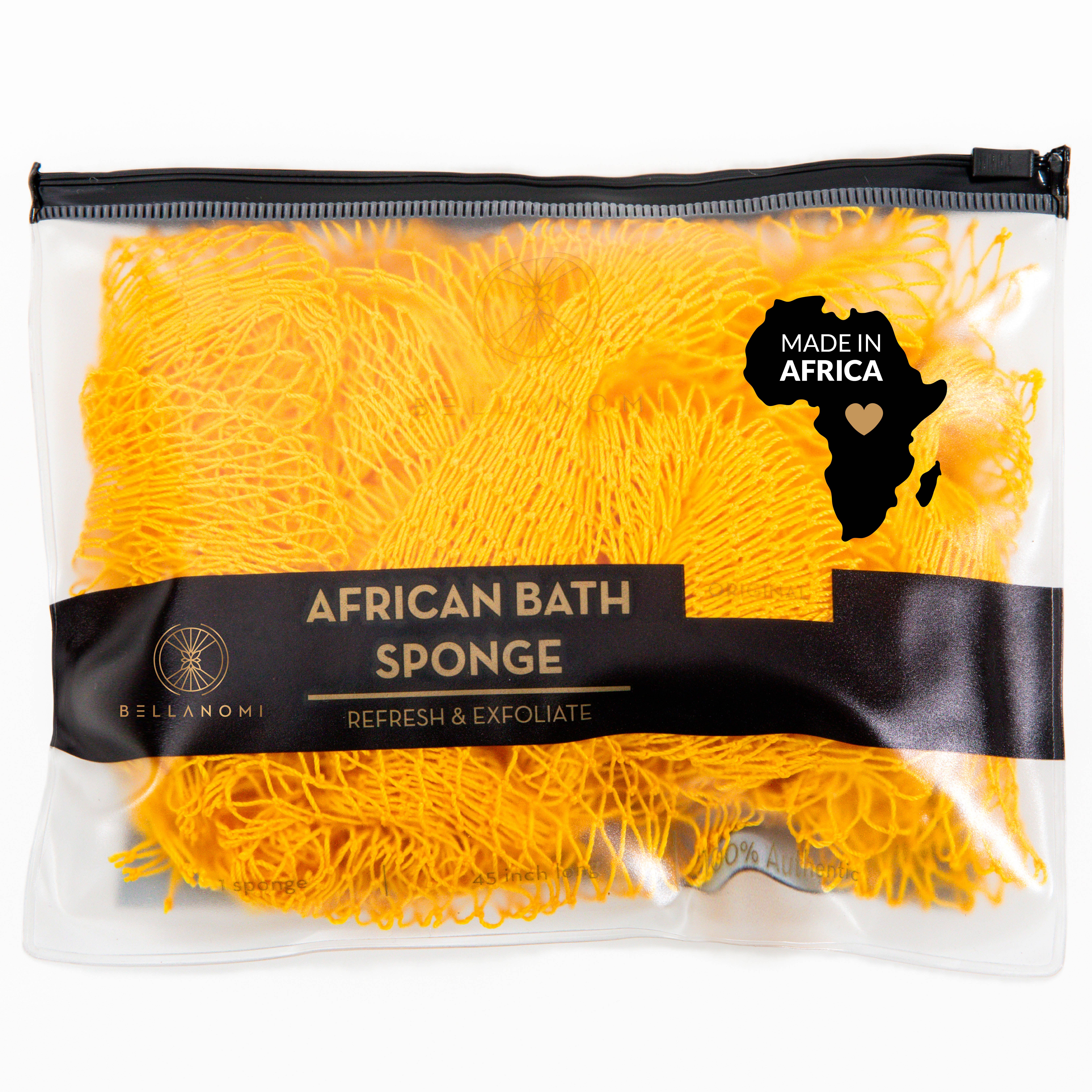 Bellanomi Skincare - Venta al por mayor Pufs/esponjas de baño - Esponja exfoliante africana de red de 114 cm - Más vendida14