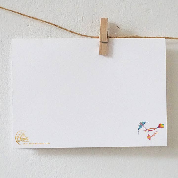 Lotte Drouen - Wholesale Postcard - Kite flying map1