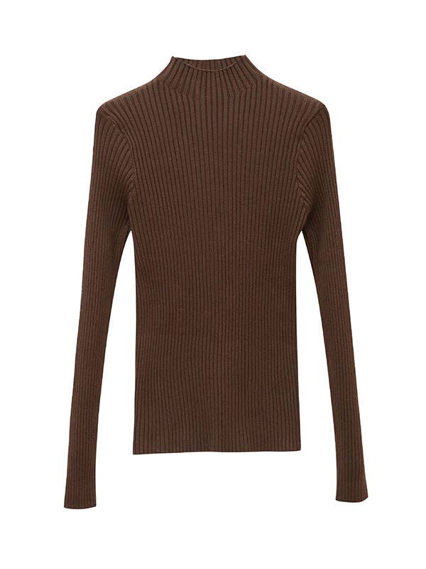 ShieldChic – Großhandel Strickpullover – Damen – 9 Farben Strickpullover mit geteiltem Gelenk und hohem Kragen14