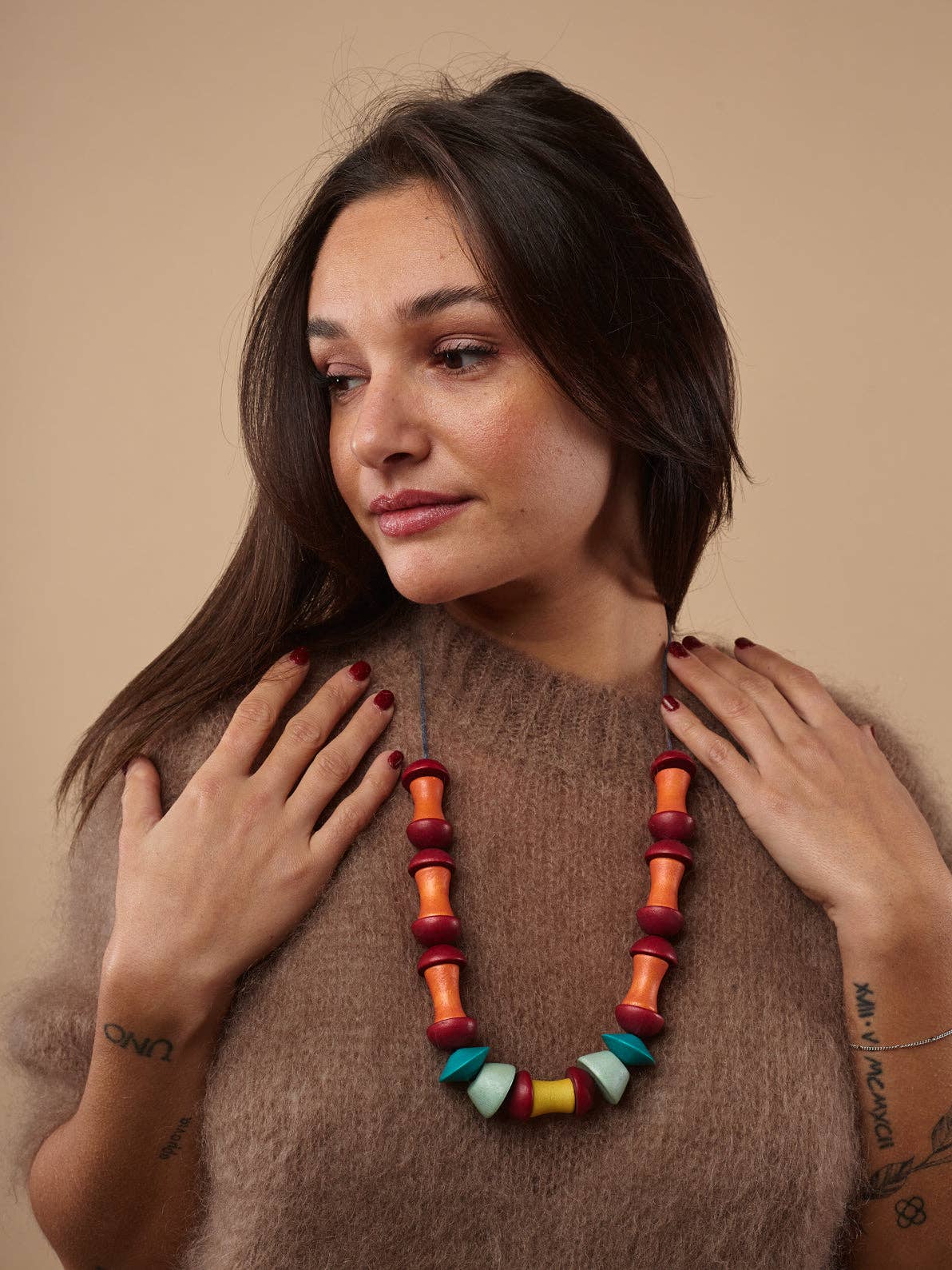 Bijondo - Vendita all'ingrosso Collane di perline/perle - Collana artigianale legno regolabile Arlo 3