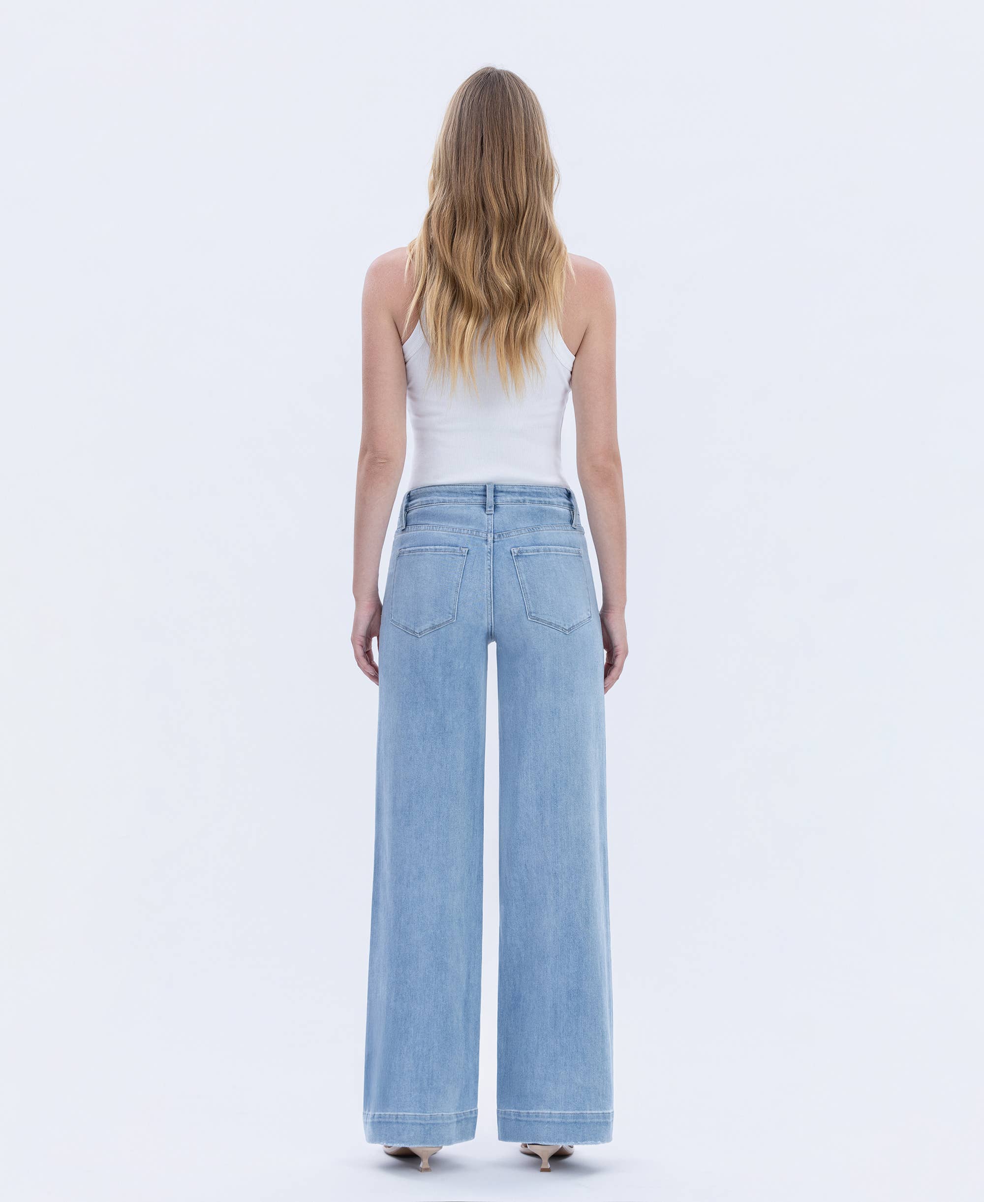 DIGNITY HIGH RISE WIDE TROUSER JEANS F5764N for wholesale on Faire6