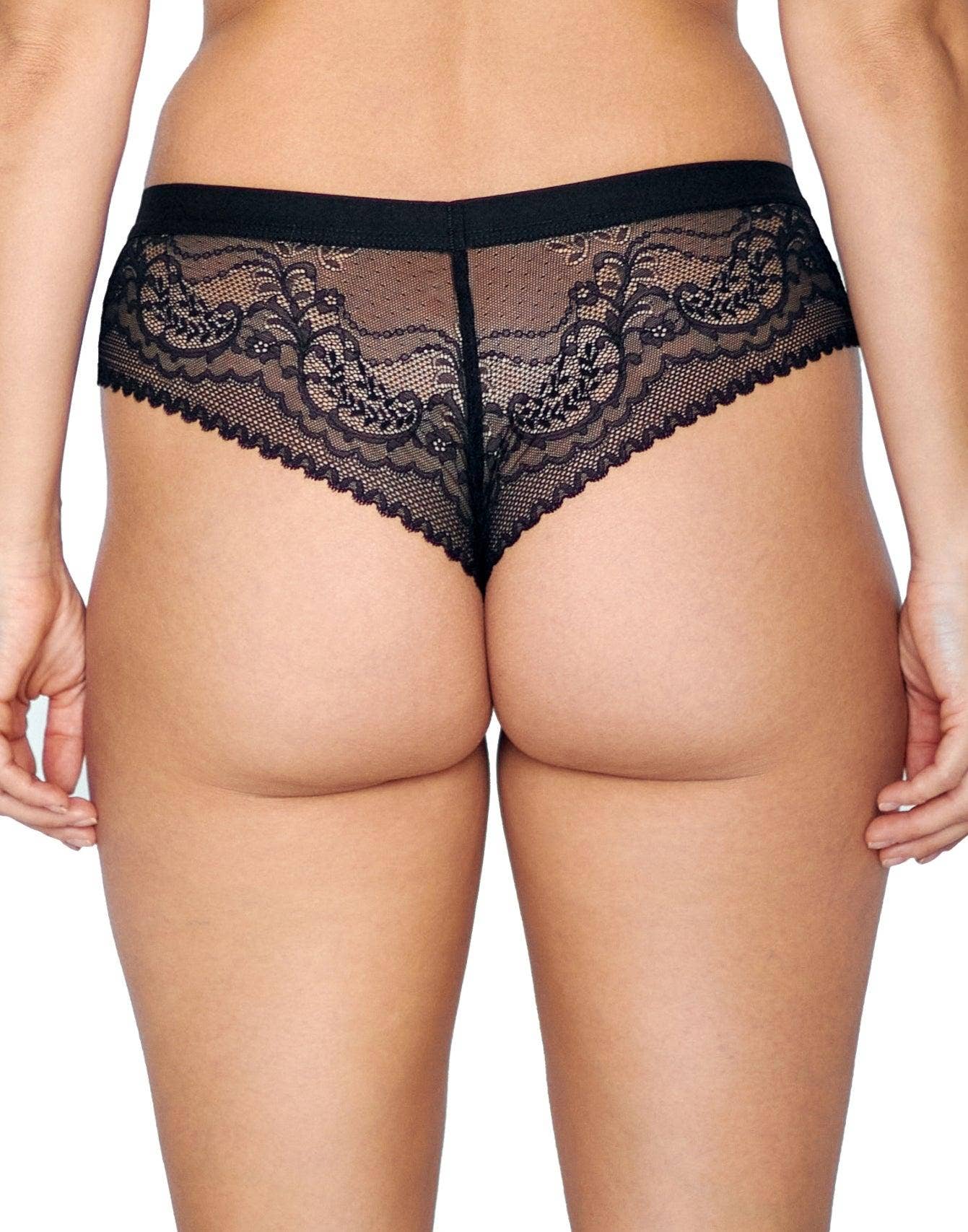 Black Mid-rise Cheeky Thong, Tauri for wholesale on Faire1