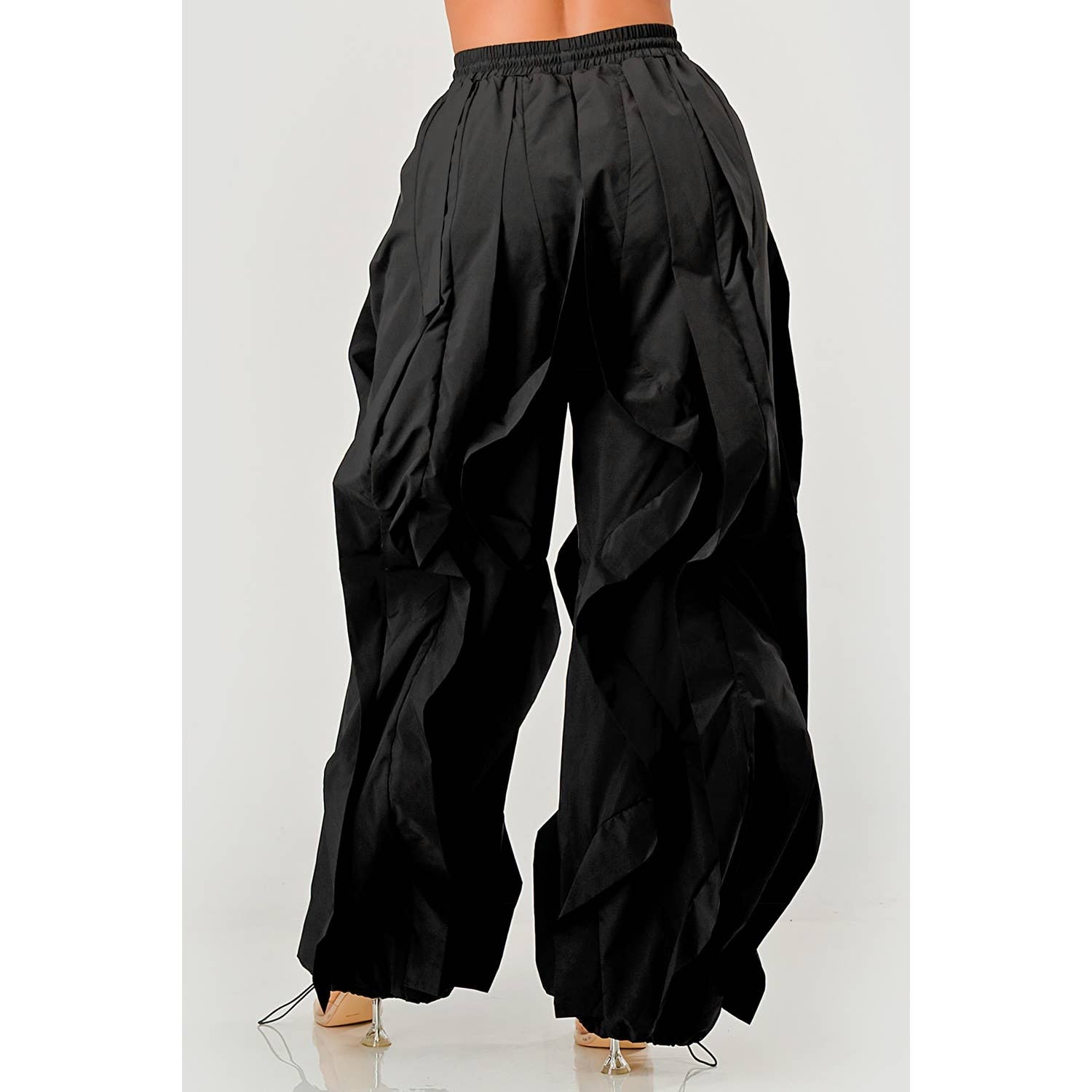 Black Pearl Clothing - Wholesale Pants - Women's - CASCADE DETAIL WIDE LEG PANTS2