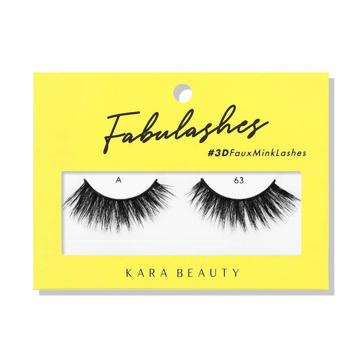 FABULASHES 3D Faux Mink False Eyelashes -  A63 for wholesale by Kara Beauty