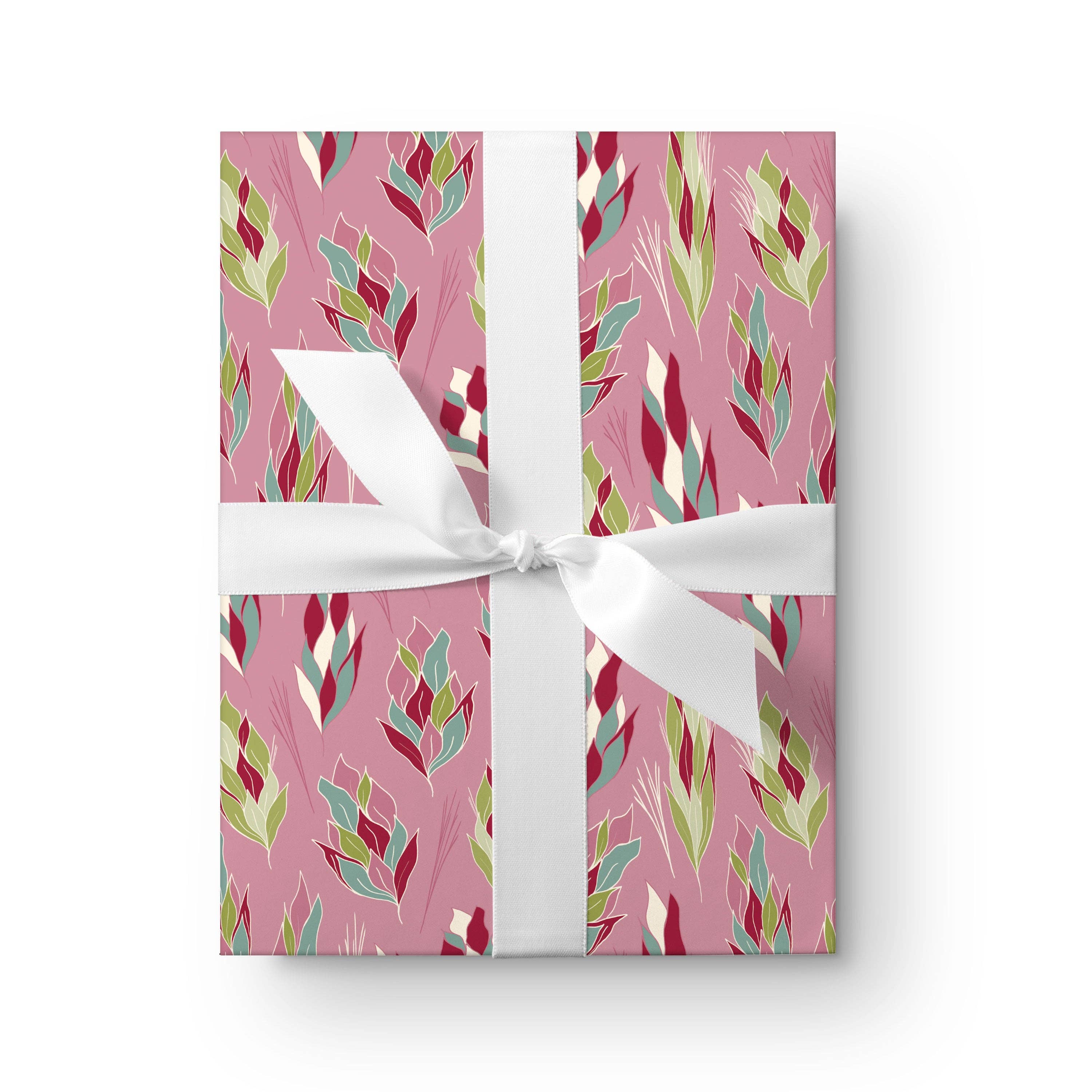 Kartoti Designs - Wholesale Wrapping Paper Roll - Christmas Pinecones - Pink  Wrapping Paper2