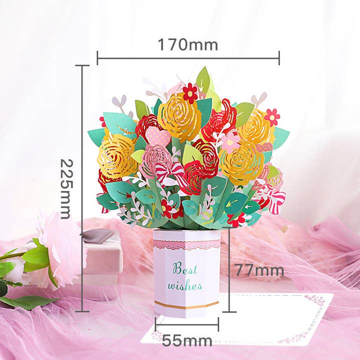 Funkyrel® Atzbranding Limited - Wholesale Mother's Day Card - Cardoi - 3D Bouquet Card for Mother's Day