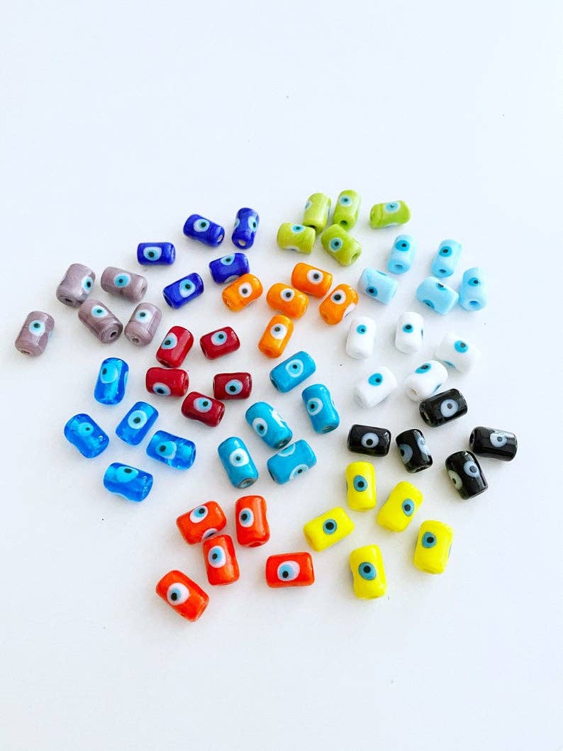 Evileyefavor - Wholesale Beads - Tube Handmade Evil Eye Murano Beads2