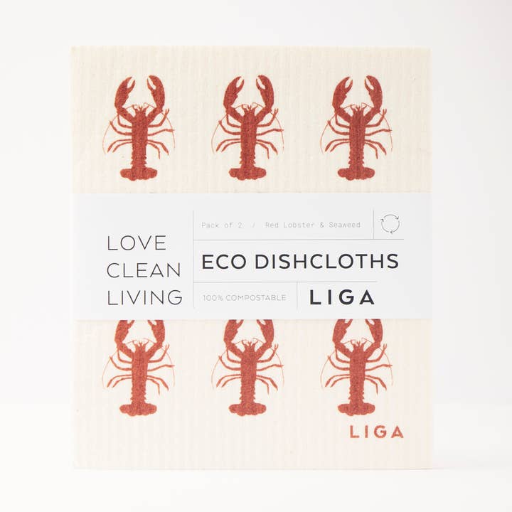 Eco Dishcloths | Lobster & Seaweed for wholesale by LIGA
