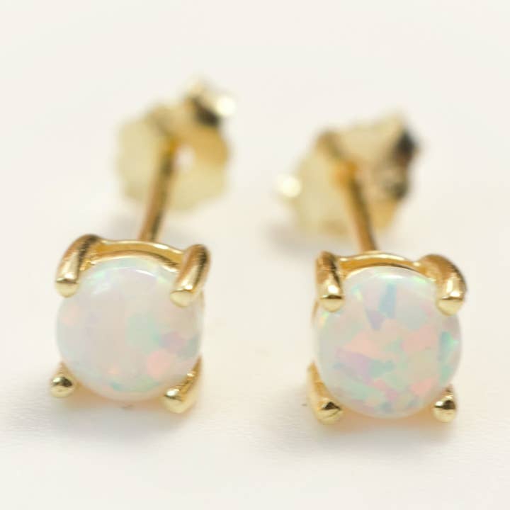 Opalörhängen i 925 sterlingsilver med 18K guldbeläggning för wholesale av Diat