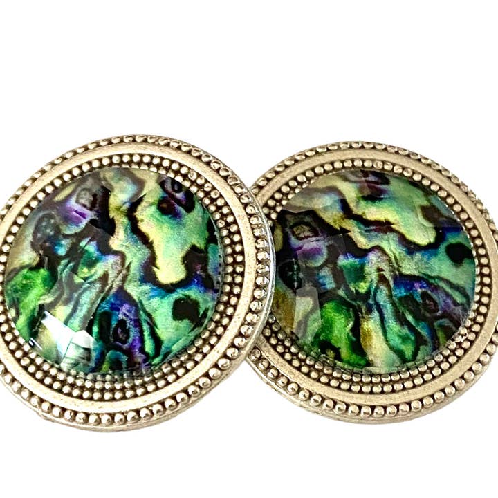 MagneButton – Engroshandel Reversnål/knap – Abalone Billede Magnet Knap Pin Set