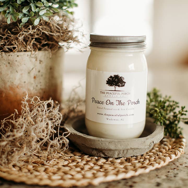 The Peaceful Porch Candle Co. , LLC - Wholesale Jar/Filled Candle - Peace On The Porch Soy Candle3