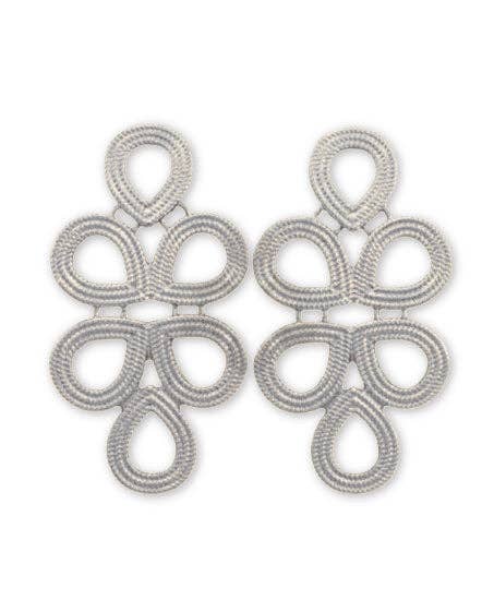 Pierce + Hide - Wholesale Dangle Earrings - Silver Plaza Earrings | Statement Loop Earrings1