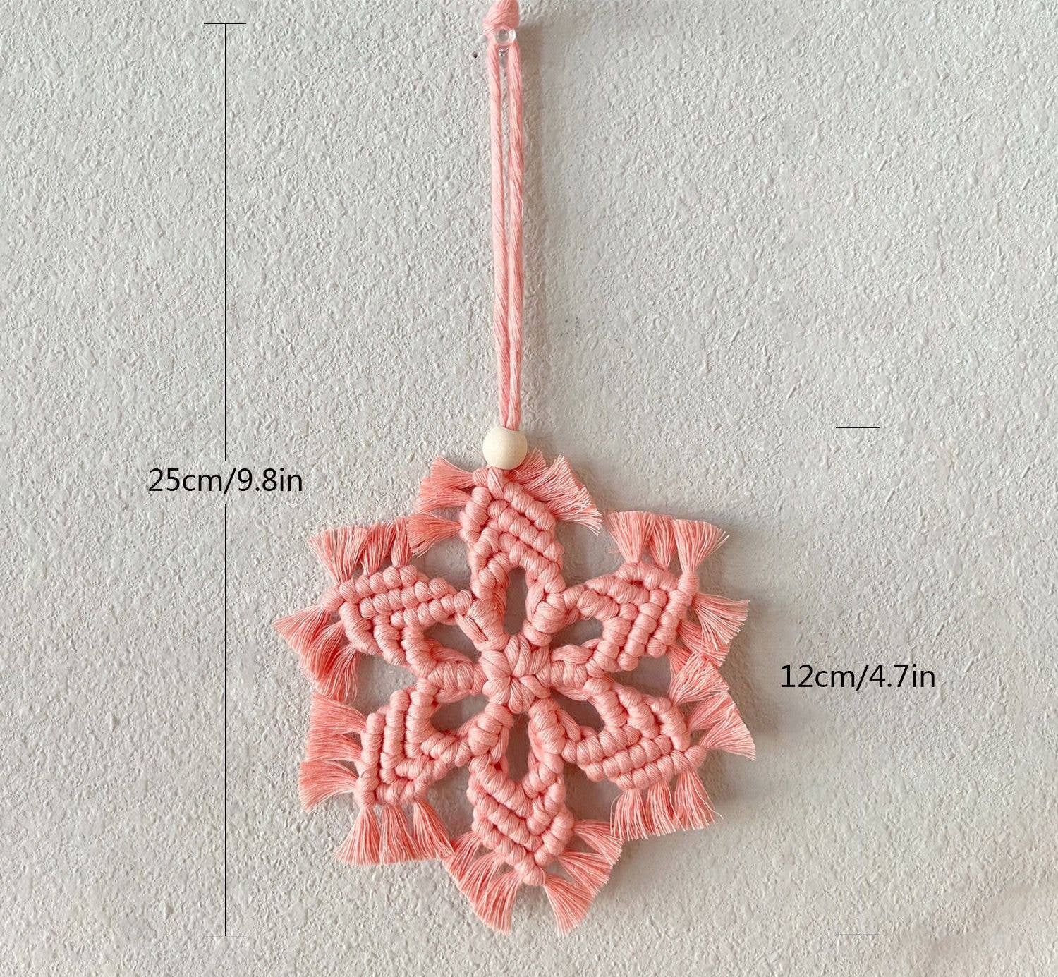 Weavey Studio - Wholesale Christmas decoration - Weavey Studio, Macrame Christmas Tree SnowFlakes Ornament 10