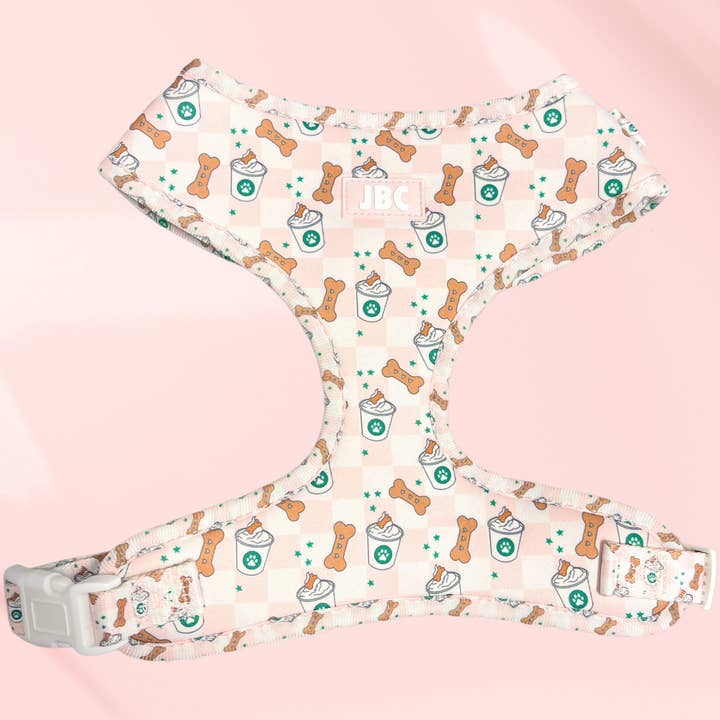 Dog Adjustable Harness - Pink & Cute Starbarks Puppuccino and other Purchase Wholesale puppia. Free Returns & Net 60 Terms on Faire trending on Faire.