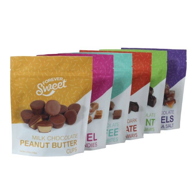 Coblentz Chocolate Company - Wholesale Chocolate Covered Sweets - Forever Sweet Mini Milk Toffee Bites 5.25 oz Pouch Bag2