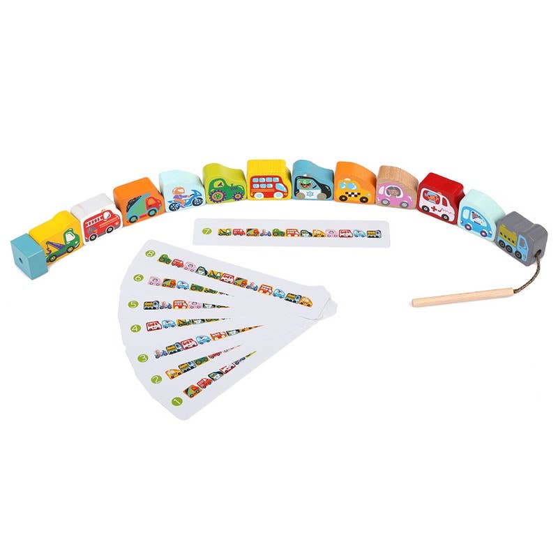 Wooden Toys – wholesale Wood toy – Child – Threading Toy Cars | Lacing Toy | Montessori2