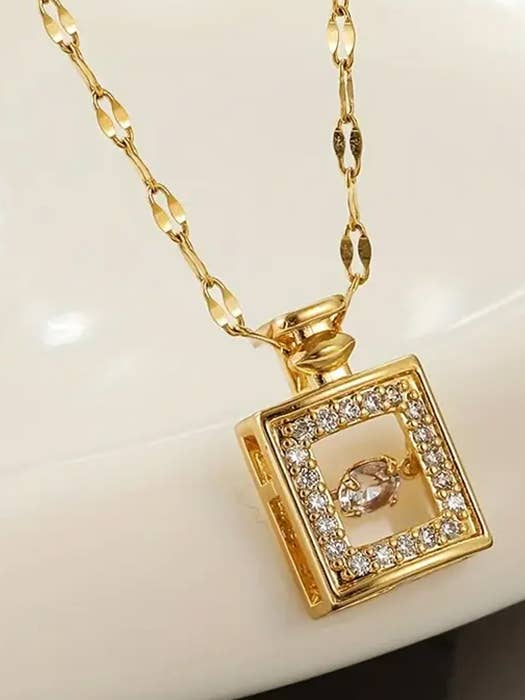 ( T863 ) PENDENTIF BOUTEILLE DE PARFUM COLLIER pour la vente par Jewelry Max