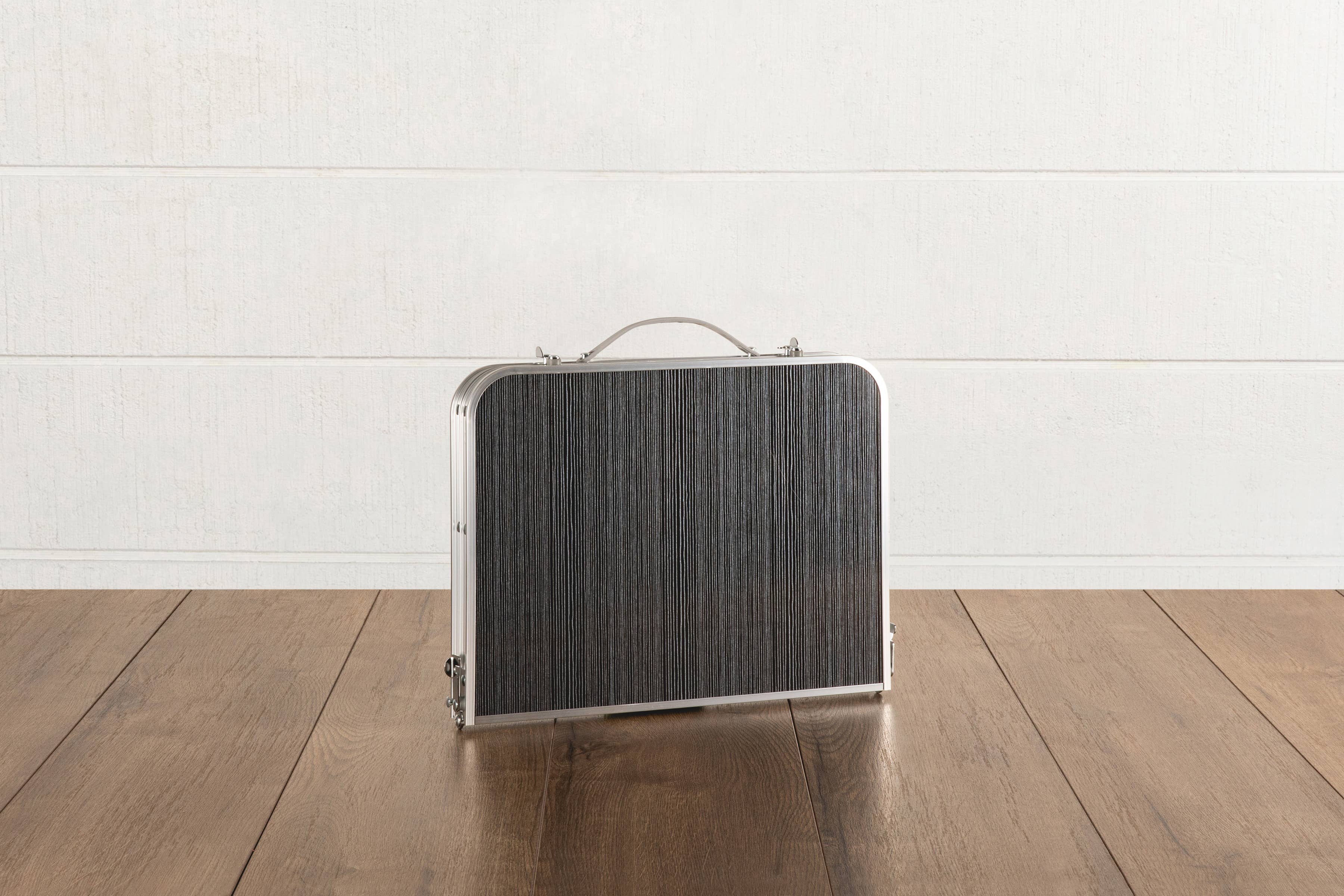 Charcoal Wood Grain Concert Table Mini Portable Table for wholesale on Faire9