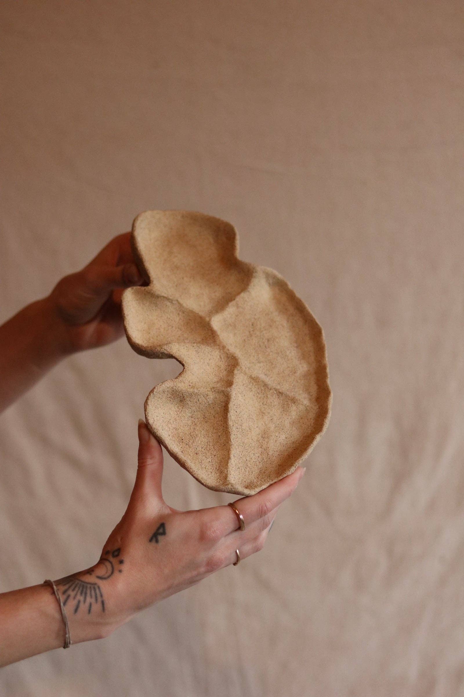 Of The Earth - Wholesale Decorative Plate/Dish/Bowl - 10" Gathered Earth Sculptural Dish0