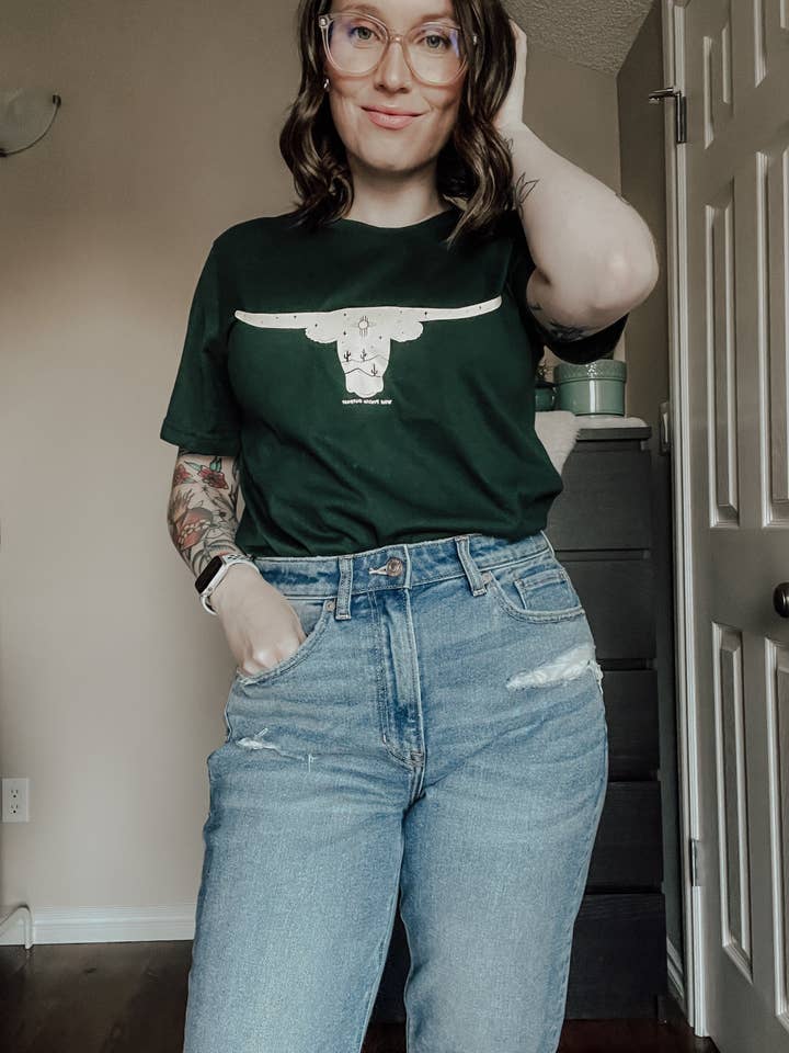 The Texan Tee for wholesale by Wild Prairie Outpost