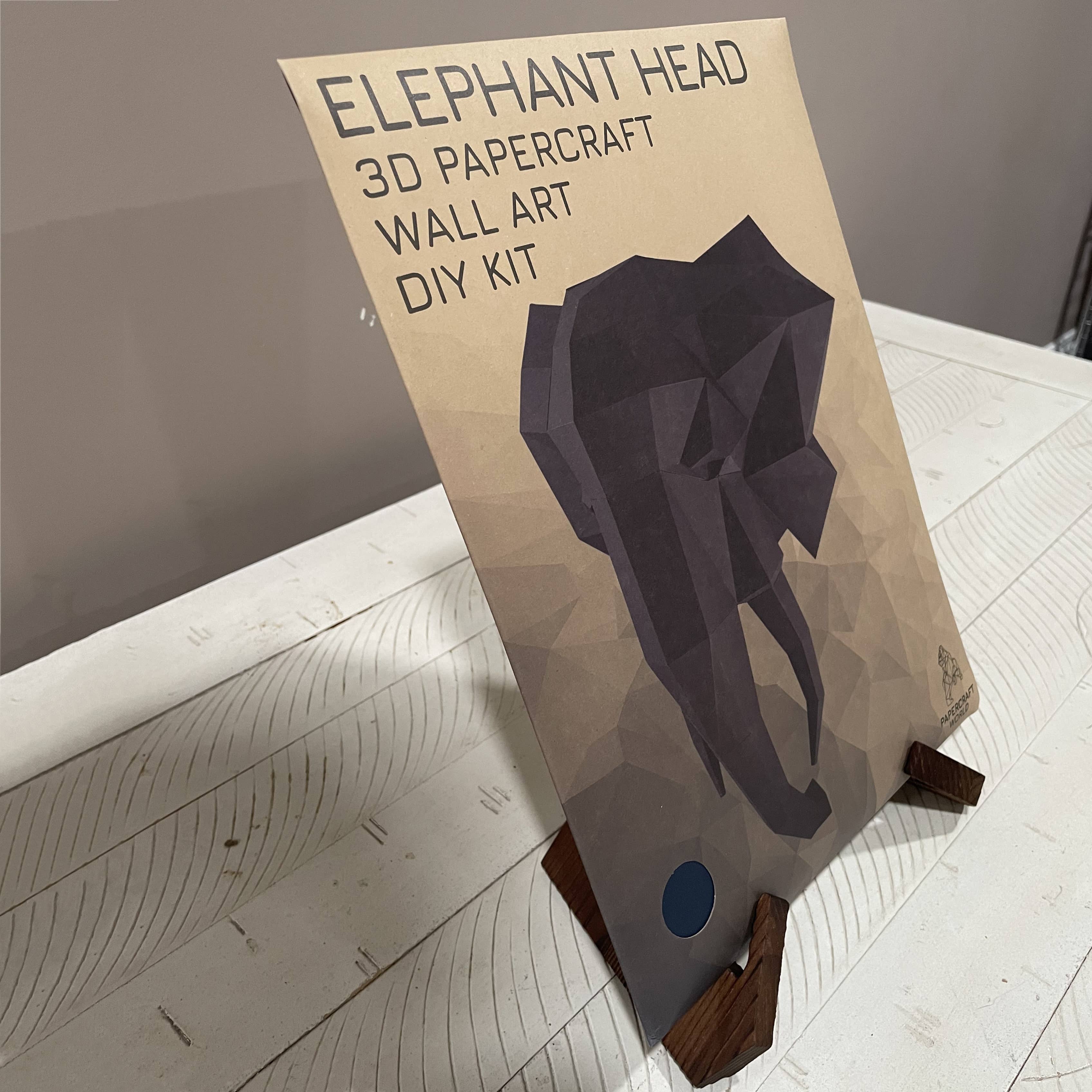 PAPERCRAFT WORLD - Wholesale Wall Accent - Elephant Head 3D PaperCraft Origami Wall Art7