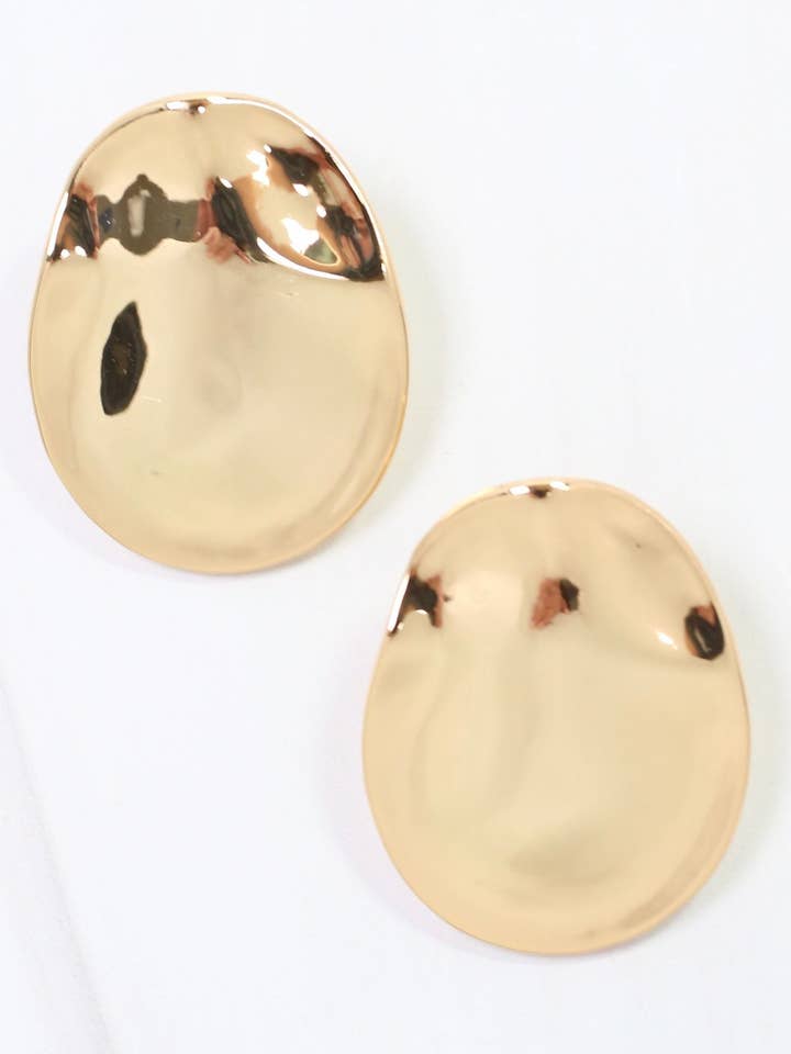 Coronado Round Drop Earring Gold for wholesale by Caroline Hill