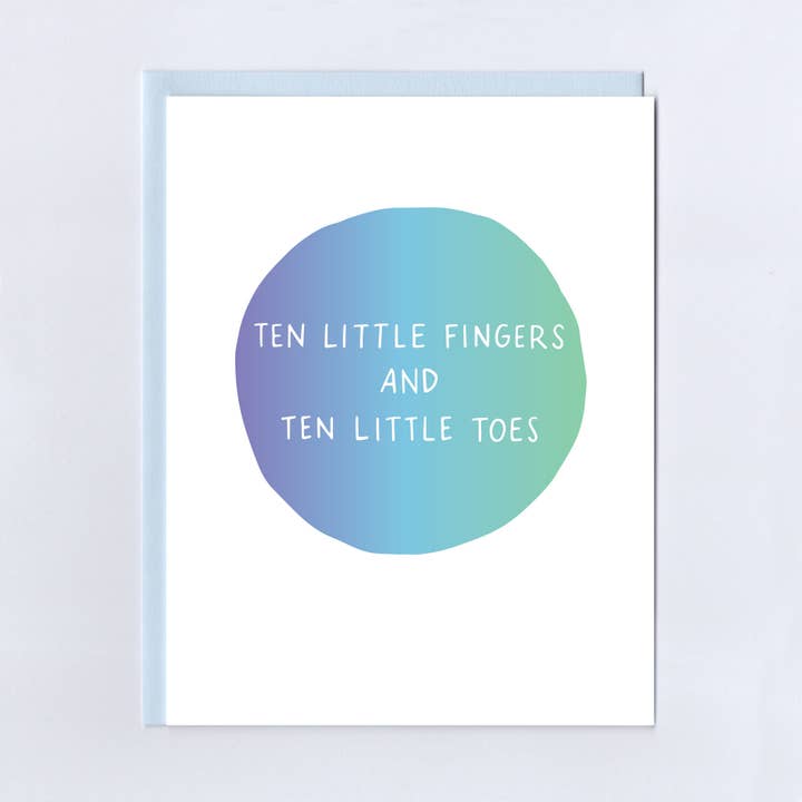 Tio små fingrar och tio små tår hälsningskort för wholesale av The Treasurie