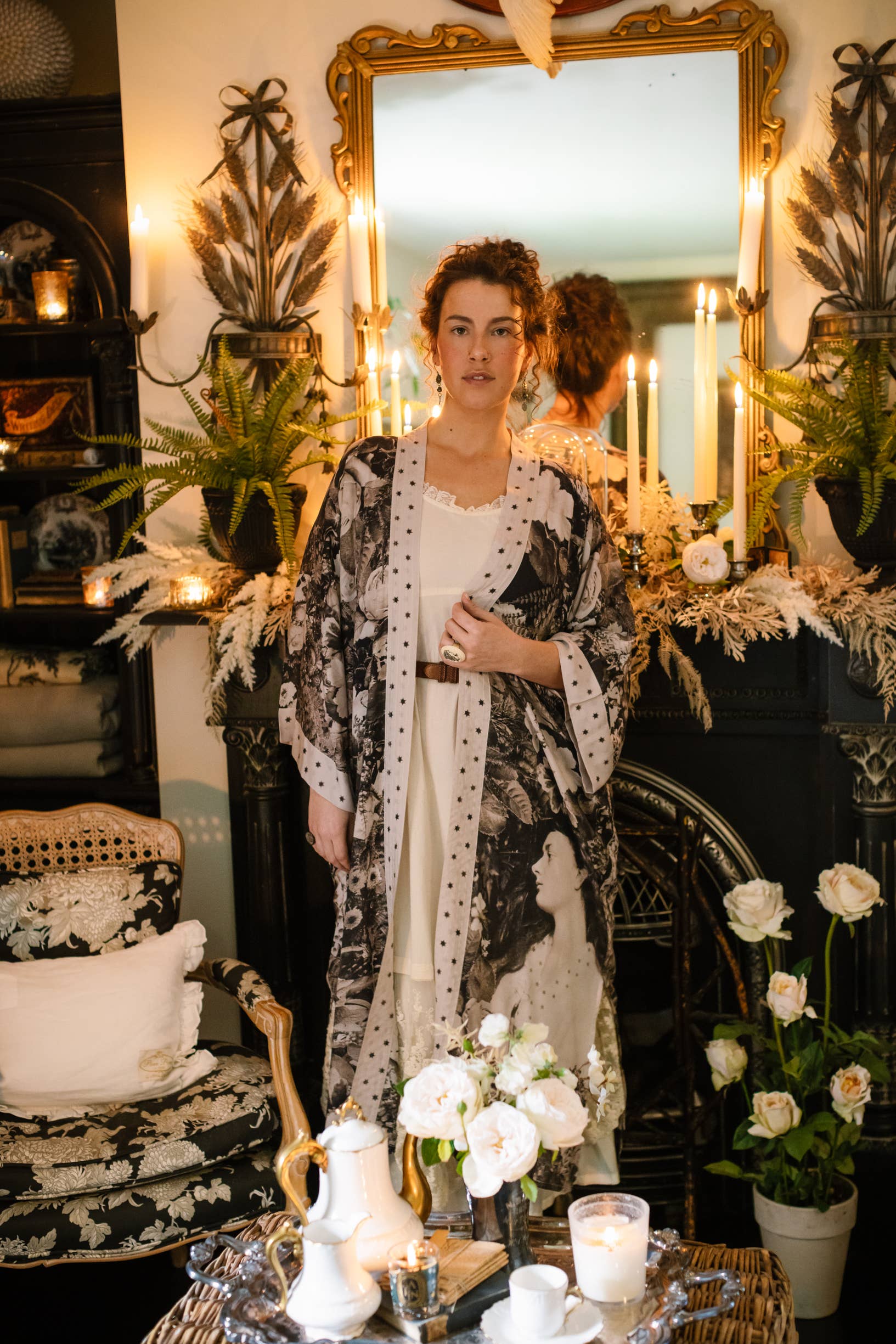 Market of Stars (USA) - Wholesale Kimono - Women's - The Looking Glass Opera Duster Kimono Robe w/ Alice8