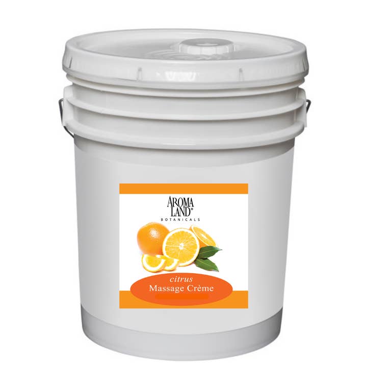 Massage Creme Citrus 1 Gallon for wholesale by AROMALAND INC.