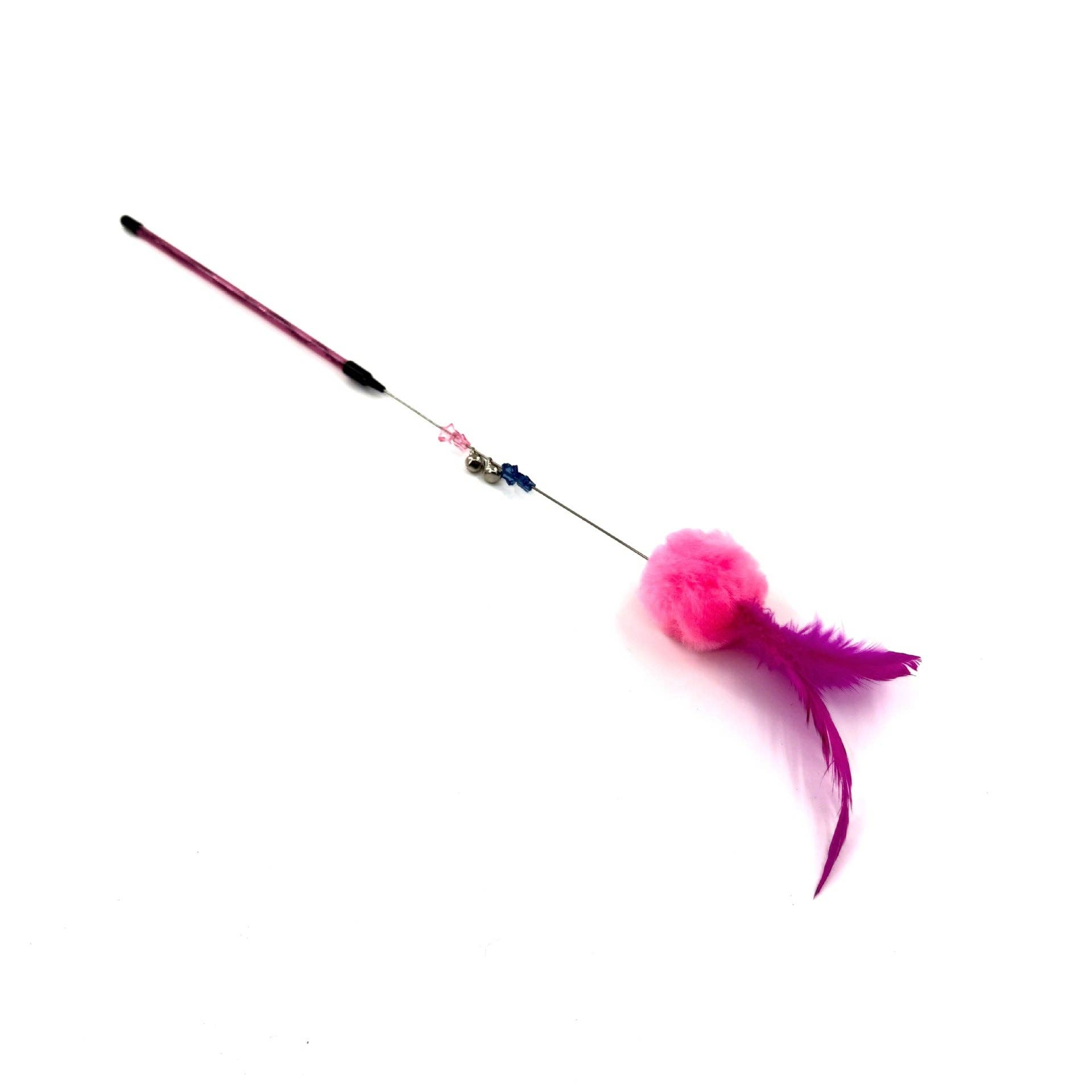 Cheerhunting – wholesale Pet toy – Cat – Moo - Pom-Pom Feather Cat Teaser Stick1
