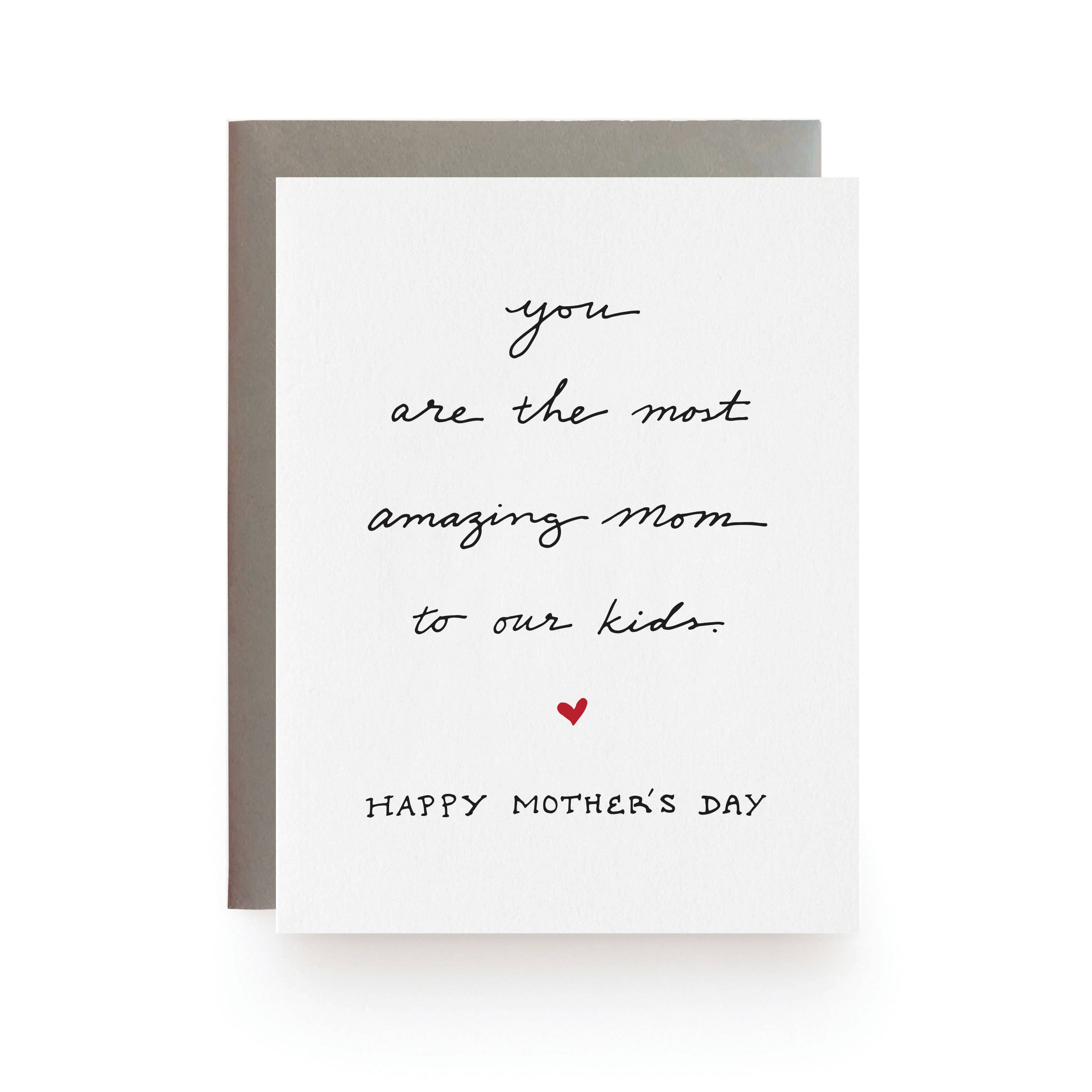 Wild Ink Press - Wholesale Mother's Day Card - Amazing Mom to our kids