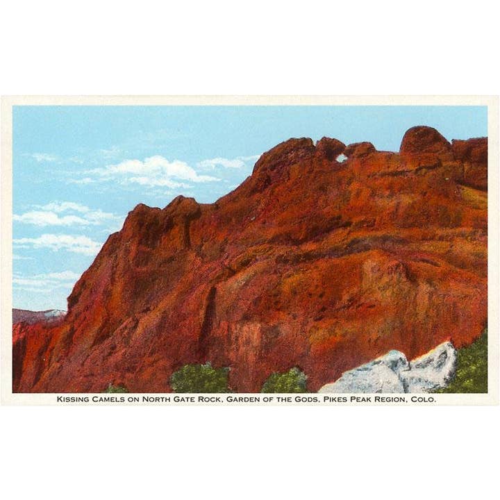 Carte postale CO-100 Chameaux s'embrassant, Pike's Peak, Colorado pour la vente par Found Image Press