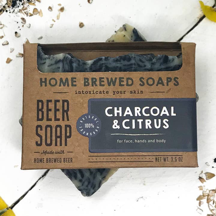 Home Brewed Soaps - Wholesale Bar Soap - Charcoal & Citrus Beer Soap0