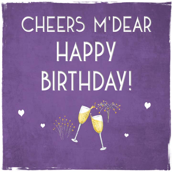 Cheers M'Dear...Happy Birthday Card for wholesale by Spindrift Designs