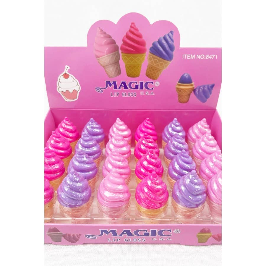 MIX COLOR Small Ice Cream Cone Lip Balm for wholesale on Faire6