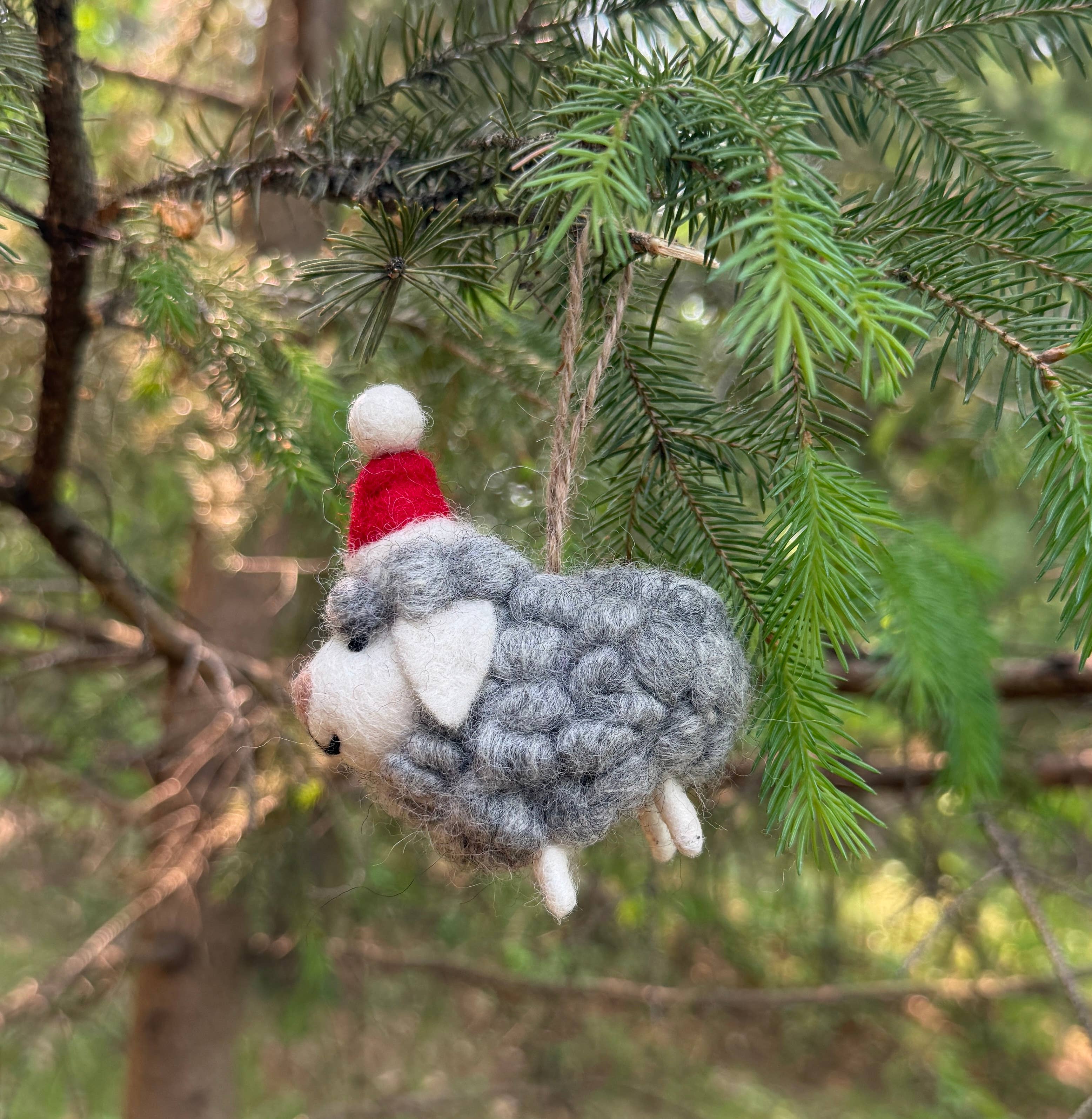 Lungta Imports - Wholesale Ornament -  Hand-Felted Farm Animals Christmas Ornaments – Fair Trade 6