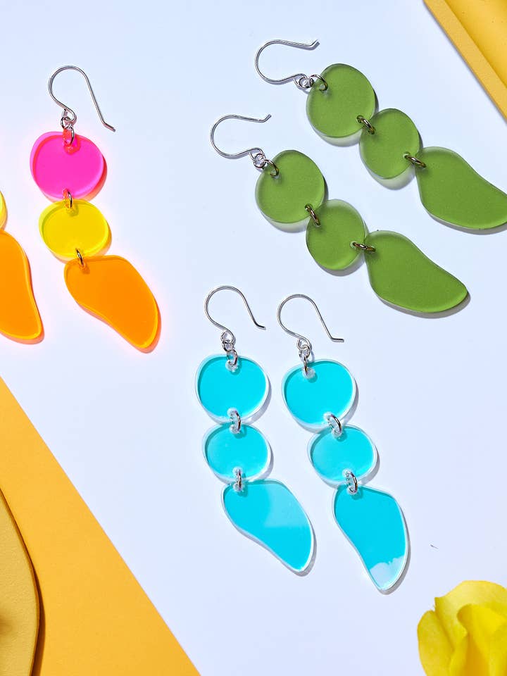 Orecchini a tripla goccia «Neon 1" per la vendita all'ingrosso da parte di The Lost & Found