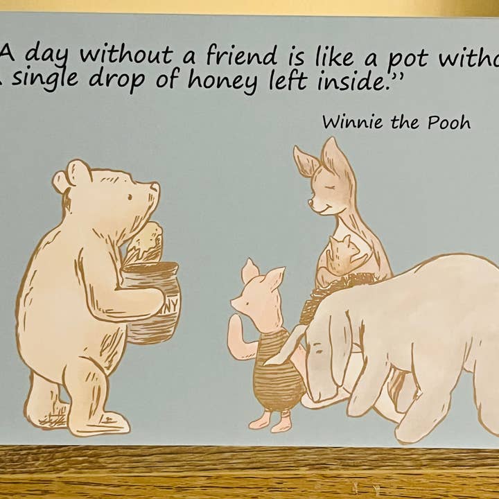 Rachel Watkins Winnie the Pooh 5x7 Cartão em Branco por atacado de Greetings From Hospitality Lane