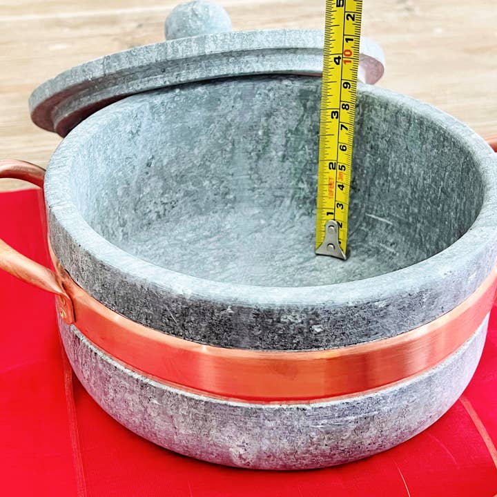 Seasonal Home Needs Soapstone Cookwares - Vendita all'ingrosso Set di pentole - Pentola in Pietra Ollare 1,5 Litri4