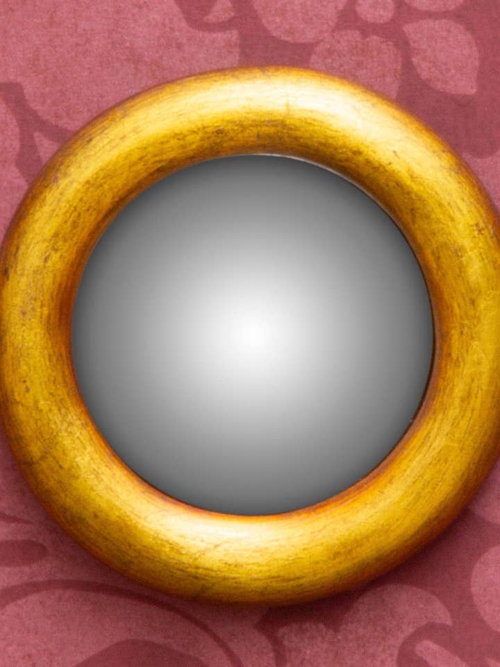 Small Convex Mirror Rounded Golden Edge for wholesale by Chehoma USA