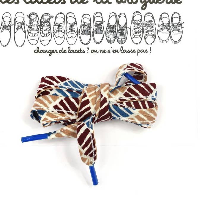 Flat laces 105 cm "Bamboo shoots" thistle for wholesale by LA DROGUERIE