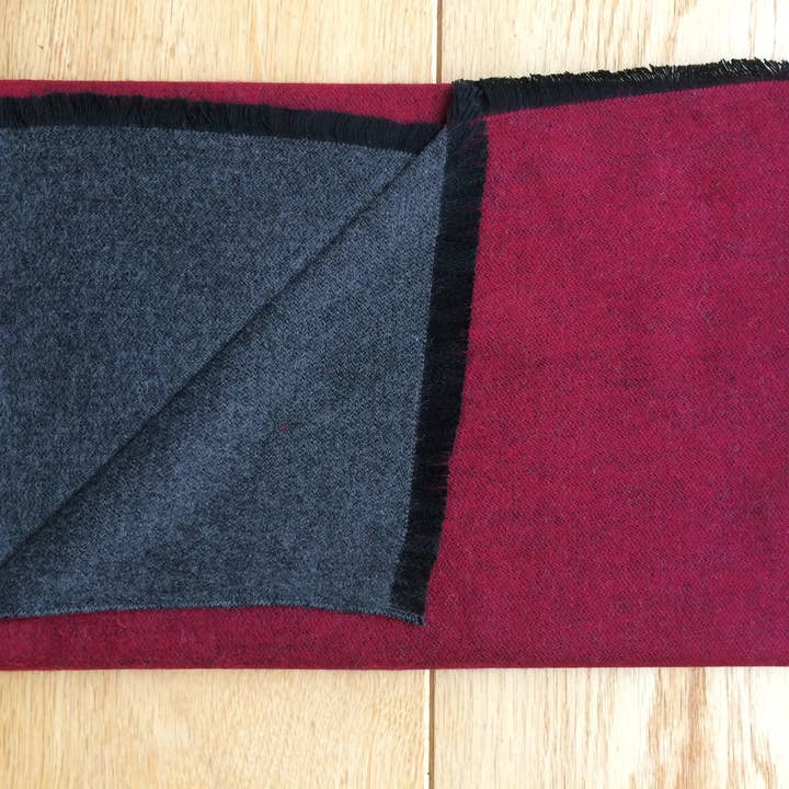 Alexander Thurlow & Co Ltd - Wholesale Scarf – Women's - Scarf Red / Grey Double Sided Soft Warm and Smart4